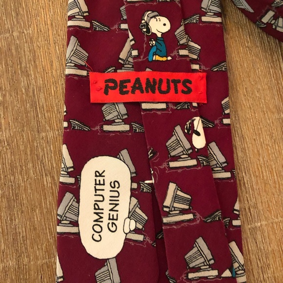 Peanuts Snoopy Men’s Tie Computer Genius - Picture 3 of 5
